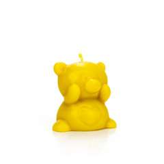 Świeca z wosku pszczelego Miś z sercem Świeca z wosku pszczelego Miś z sercem