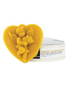 Forma silikonowa- Amorek z kwiatami na sercu-zawieszka Forma silikonowa- Amorek z kwiatami na sercu-zawieszka