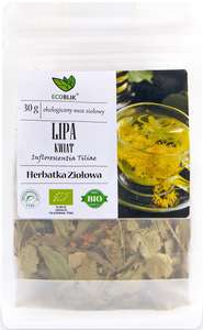 Herbatka ziołowa ekologiczny susz z kwiatów lipy 30g Herbatka ziołowa ekologiczny susz z kwiatów lipy 30g