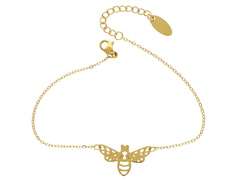 Bransoletka z pszczołą ze stali chirurgicznej Bransoletka z pszczołą ze stali chirurgicznej