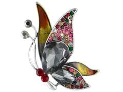 Broszka ozdobna Motyl z kolorowymi cyrkoniami Broszka ozdobna Motyl z kolorowymi cyrkoniami