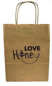 Torba papierowa duża LOVE Honey pakiet 10szt Torba papierowa duża LOVE Honey pakiet 10szt