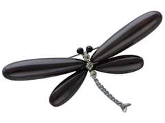 Broszka Ważka z czarnymi skrzydłami Broszka Ważka z czarnymi skrzydłami