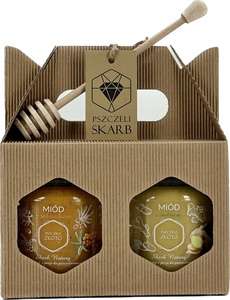 Zestaw prezentowy "Odporność na potęgę" miód z imbirem i miód z rokitnikiem 0,5kg Zestaw prezentowy "Odporność na potęgę" miód z imbirem i miód z rokitnikiem 0,5kg