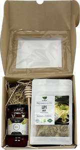 Zestaw prezentowy Miód lipowy 0,5+ herbatka z lipy Zestaw prezentowy Miód lipowy 0,5+ herbatka z lipy