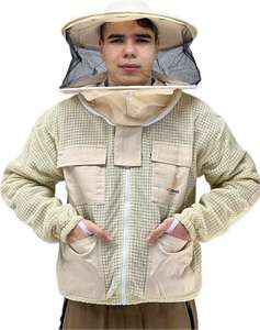 Bluza rozpinana wentylowana rozmiar L kapelusz zwykły okrągły- beżowa Bluza rozpinana wentylowana rozmiar L kapelusz zwykły okrągły- beżowa