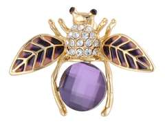 Broszka Owad z fioletowym oczkiem Broszka Owad z fioletowym oczkiem