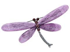 Broszka ozdobna Ważka różowa z cyrkoniami Broszka ozdobna Ważka różowa z cyrkoniami