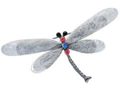 Broszka ozdobna Ważka szara z cyrkoniami Broszka ozdobna Ważka szara z cyrkoniami