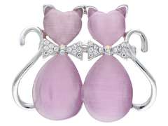 Broszka ozdobna Dwa Różowe Koty Broszka ozdobna Dwa Różowe Koty