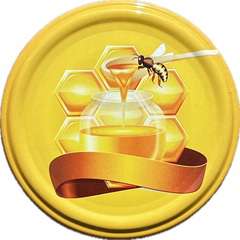 Nakrętka FI82 żółta plaster miodu wstążka opakowanie 50szt Nakrętka FI82 żółta plaster miodu wstążka opakowanie 50szt