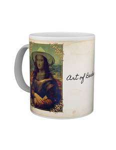 Kubek ceramiczny 330 ml z nadrukiem MONA LISA W KAPELUSZU PSZCZELARSKIM Kubek ceramiczny 330 ml z nadrukiem MONA LISA W KAPELUSZU PSZCZELARSKIM