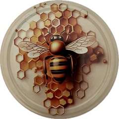 Nakrętka Fi82/6 jasna litografia pszczoły na plastrze -karton op. 750szt Nakrętka Fi82/6 jasna litografia pszczoły na plastrze -karton op. 750szt