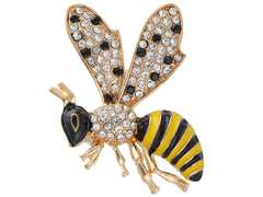 Broszka Pszczoła z cyrkoniami na skrzydełkach Broszka Pszczoła z cyrkoniami na skrzydełkach
