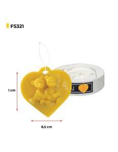 Forma silikonowa - MISIE NA SERCU- zawieszka Forma silikonowa - MISIE NA SERCU- zawieszka