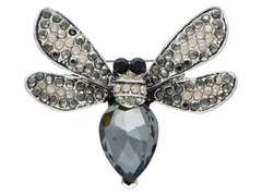 Broszka ozdobna owad szary z cyrkoniami Broszka ozdobna owad szary z cyrkoniami