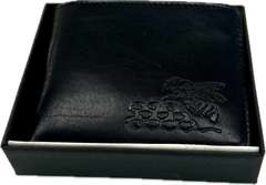 Portfel skórzany męski czarny "pszczoła 01" Portfel skórzany męski czarny "pszczoła 01"