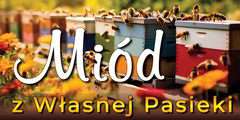 Baner reklamowy "Jesień w pasiece" -  miód z własnej pasieki 2x1m Baner reklamowy "Jesień w pasiece" -  miód z własnej pasieki 2x1m