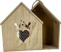 Skrzynka prezentowa domek naturalne drewno Skrzynka prezentowa domek naturalne drewno