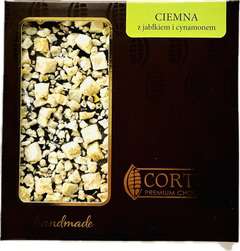 Czekolada ciemna z jabłkiem i cynamonem 85g Czekolada ciemna z jabłkiem i cynamonem 85g