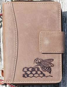 Portfel damski skórzany z pszczołą Model 542 Portfel damski skórzany z pszczołą Model 542