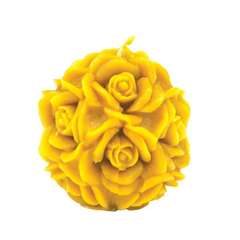 Świeca kula z różami- wyrób własny Świeca kula z różami- wyrób własny