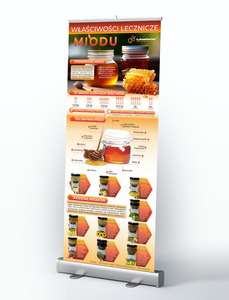 Roll-up edukacyjny 85x200cm MIÓD Roll-up edukacyjny 85x200cm MIÓD