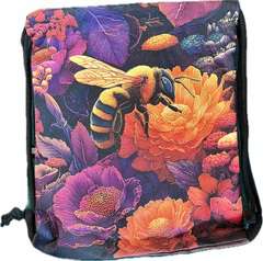 Worko-plecak z pszczołą na pomarańczowym kwiatku Worko-plecak z pszczołą na pomarańczowym kwiatku