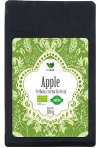 Herbata czarna liściasta APPLE z kawałkami jabłka 100g Herbata czarna liściasta APPLE z kawałkami jabłka 100g