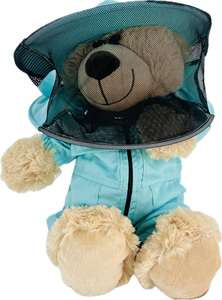 Miś Pszczelarz w kombinezonie pszczelarskim turkusowym Miś Pszczelarz w kombinezonie pszczelarskim turkusowym