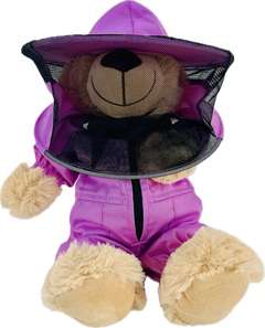 Miś Pszczelarz w kombinezonie pszczelarskim fioletowym Miś Pszczelarz w kombinezonie pszczelarskim fioletowym