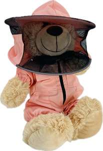 Miś Pszczelarz w kombinezonie pszczelarskim Łososiowym Miś Pszczelarz w kombinezonie pszczelarskim Łososiowym