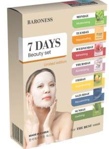 Zestaw 7 koreańskich masek w płacie Zestaw 7 koreańskich masek w płacie