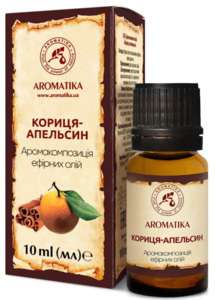 Olejek eteryczny naturalny Cynamon i Pomarańcza 10ml Olejek eteryczny naturalny Cynamon i Pomarańcza 10ml