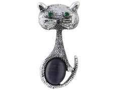 Broszka Kot srebrny Broszka Kot srebrny
