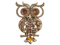 Broszka Sowa brązowa duża Broszka Sowa brązowa duża
