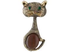 Broszka Kot Złoty Broszka Kot Złoty