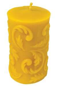 Świeca woskowa - WALEC Z PAPROCIAMI 13,5cm Świeca woskowa - WALEC Z PAPROCIAMI 13,5cm