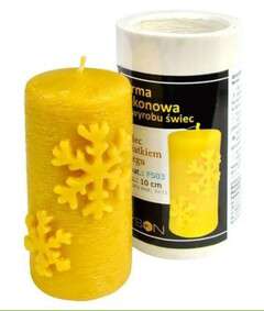 Forma silikonowa WALEC Z PŁATKIEM ŚNIEGU 10 cm Forma silikonowa WALEC Z PŁATKIEM ŚNIEGU 10 cm