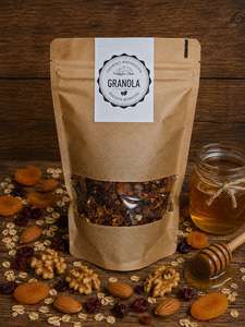 Granola (kasza, migdały, kakao) 320g Granola (kasza, migdały, kakao) 320g