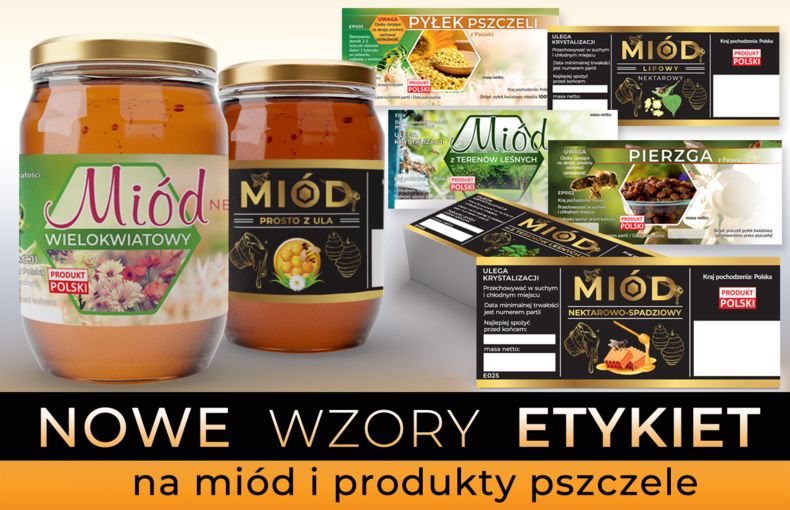 Baner slajder etykiety pszczelnictwo